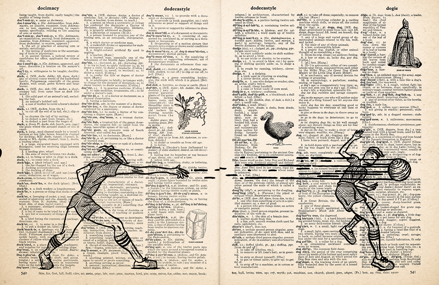 Dodge – 2023 Inktober Dictionary Page Art Print by Amanda Vance
