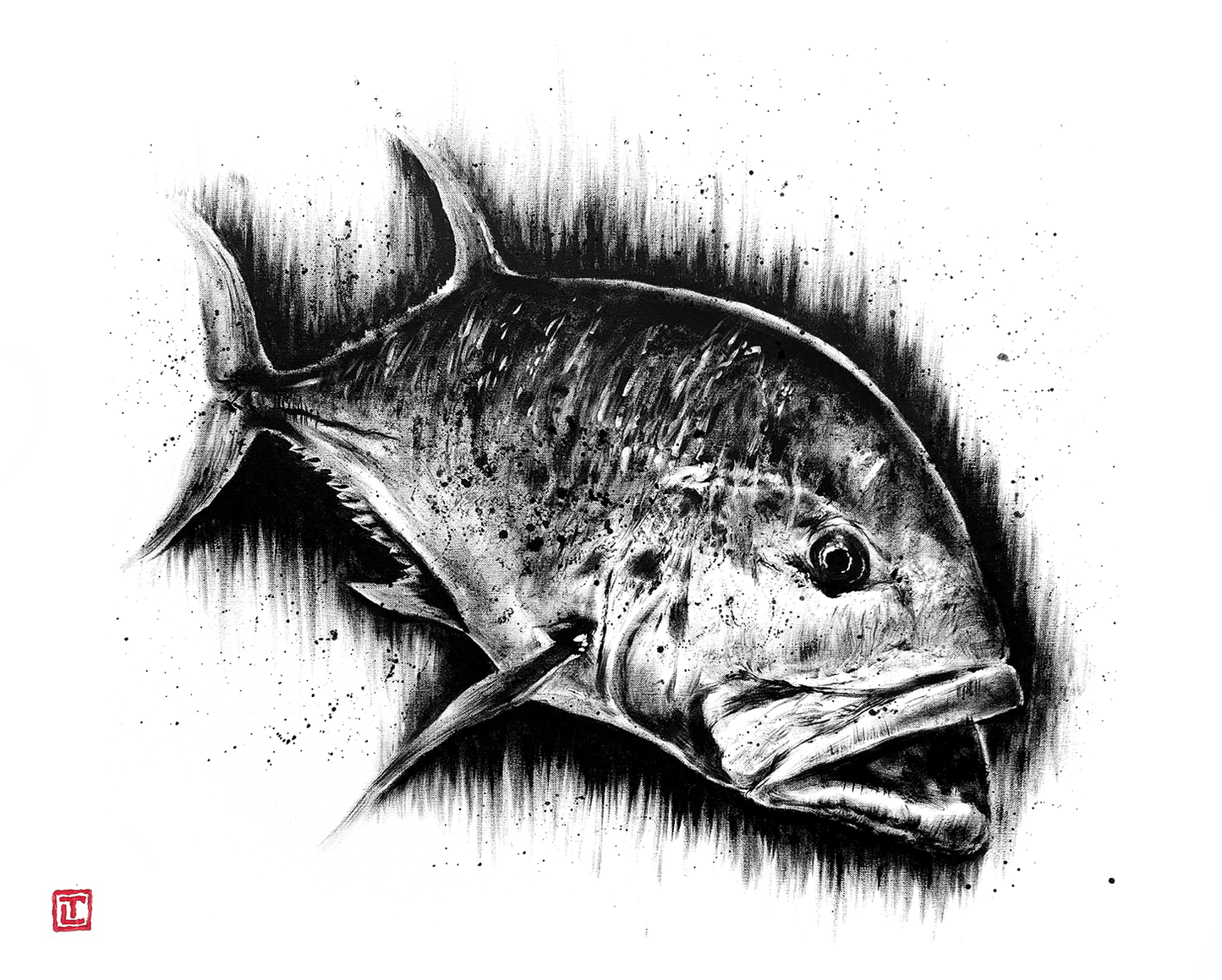 Giant Trevally – Canvas Fine Art Print by Visual-ly