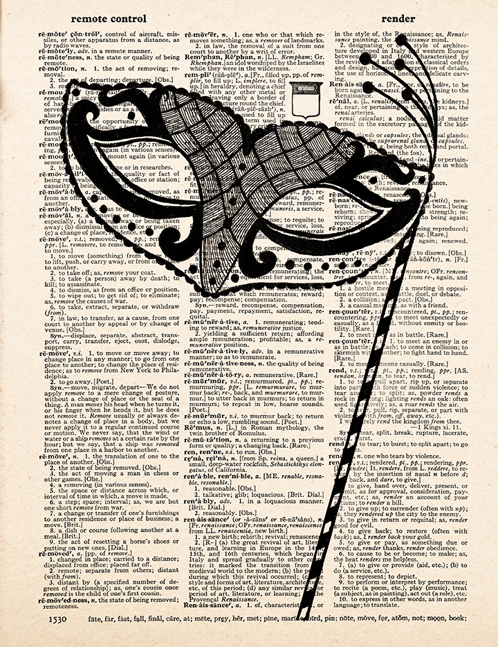 Remove – 2023 Inktober Dictionary Page Art Print by Amanda Vance