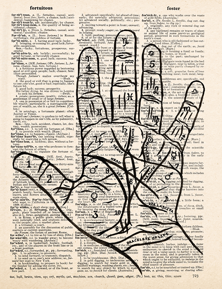 Fortune – 2023 Inktober Dictionary Page Art Print by Amanda Vance