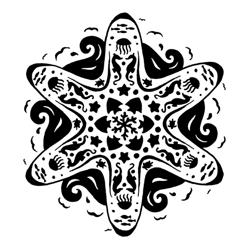 Starfish – 2025 Inktober Art Print by Amanda Vance