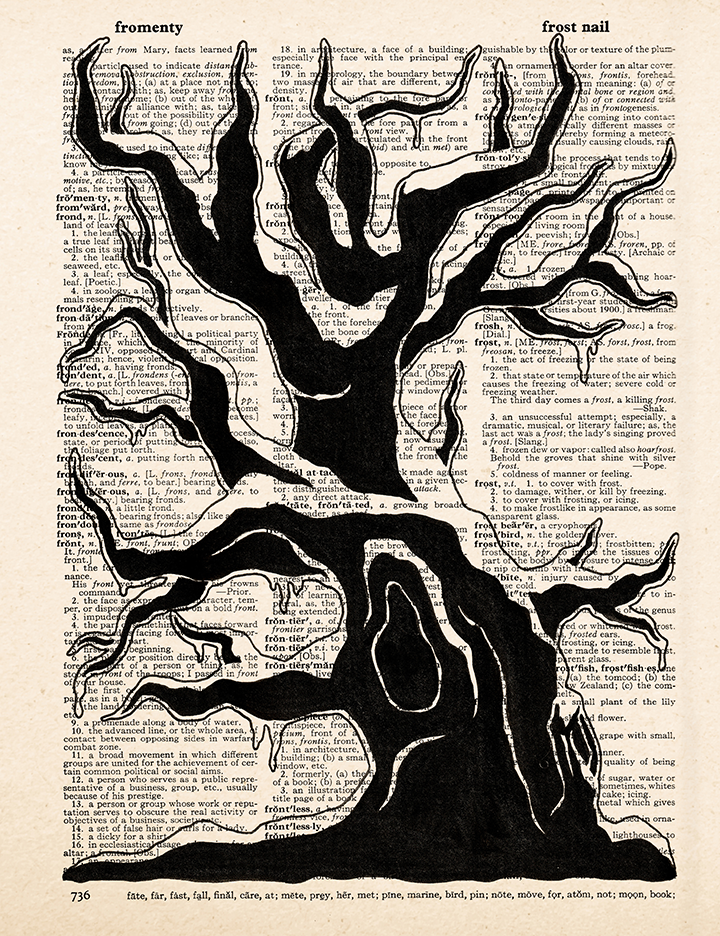 Frost – 2023 Inktober Dictionary Page Art Print by Amanda Vance
