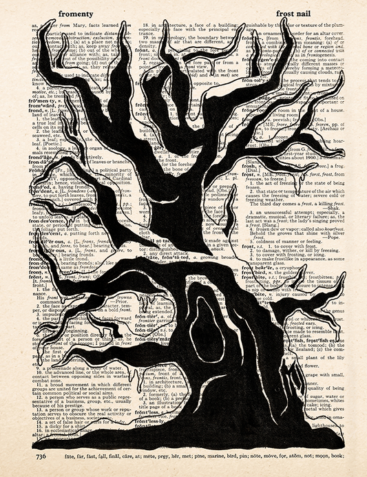 Frost – 2023 Inktober Dictionary Page Art Print by Amanda Vance