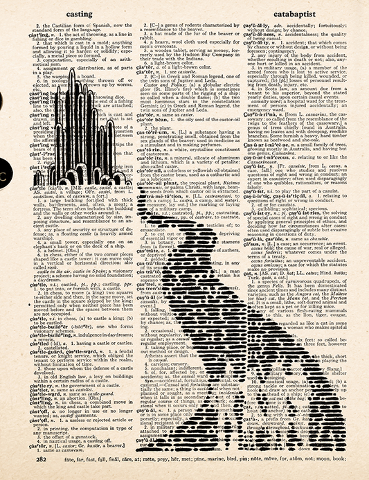 Castle – 2023 Inktober Dictionary Page Art Print by Amanda Vance