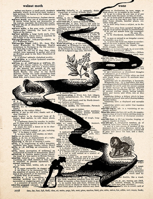 Wander – 2023 Inktober Dictionary Page Art Print by Amanda Vance