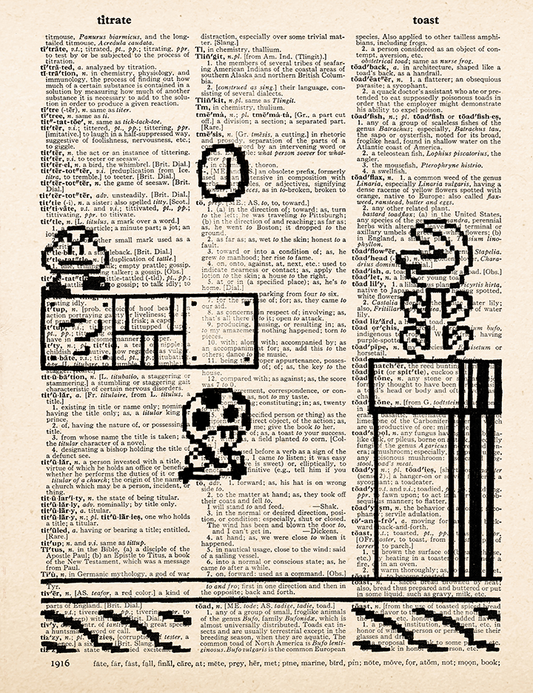 Toad – 2023 Inktober Dictionary Page Art Print by Amanda Vance