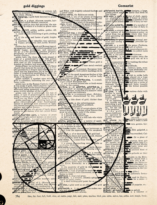 Golden – 2023 Inktober Dictionary Page Art Print by Amanda Vance