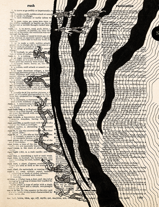 Rush – 2023 Inktober Dictionary Page Art Print by Amanda Vance