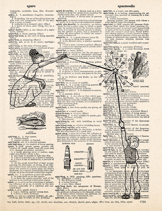 Sparkle – 2023 Inktober Dictionary Page Art Print by Amanda Vance