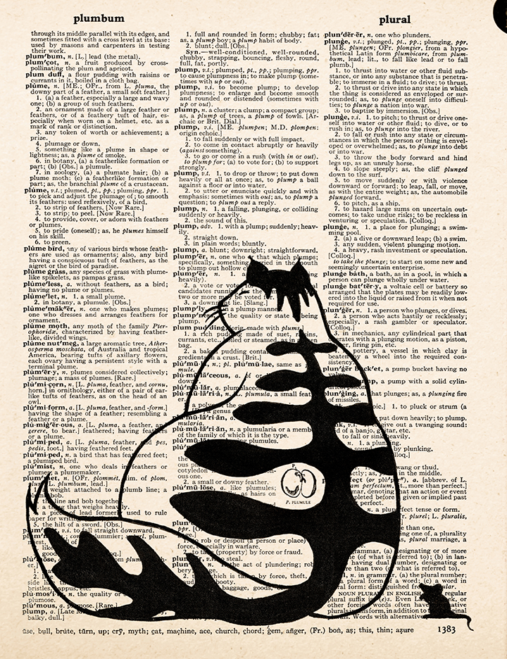 Plump – 2023 Inktober Dictionary Page Art Print by Amanda Vance