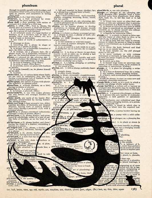 Plump – 2023 Inktober Dictionary Page Art Print by Amanda Vance