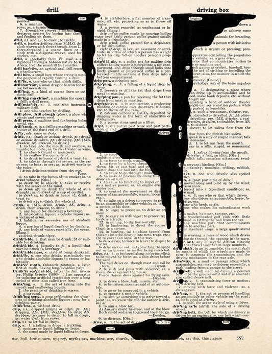 Drip – 2023 Inktober Dictionary Page Art Print by Amanda Vance