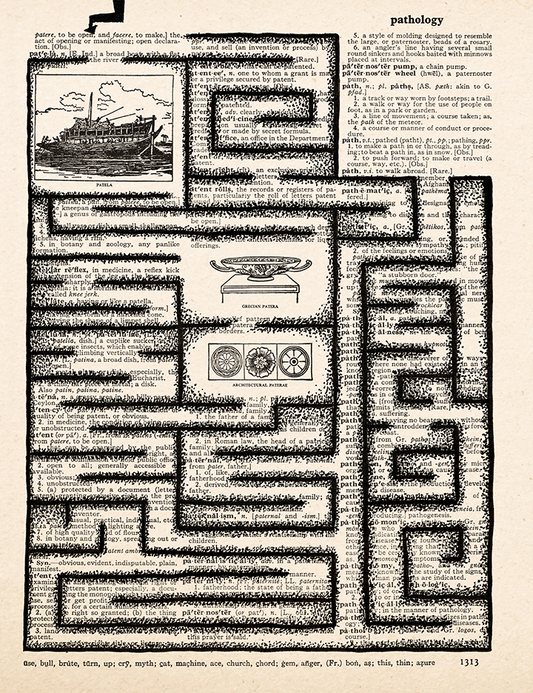 Path – 2023 Inktober Dictionary Page Art Print by Amanda Vance